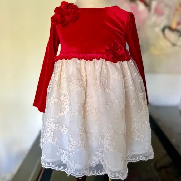 Isobella & Chloe | Dresses | Euc Isobella And Chloe Holiday Red Velvetlace  Dress | Poshmark